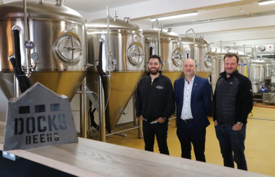 Will and Shaz shown in the Docks Beers "Theatre Of Beer" with Steve Parker (E-Factor)